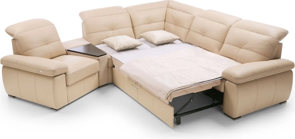Colțar lemn masiv LEGEND 304×89/103×269 cm - Stânga