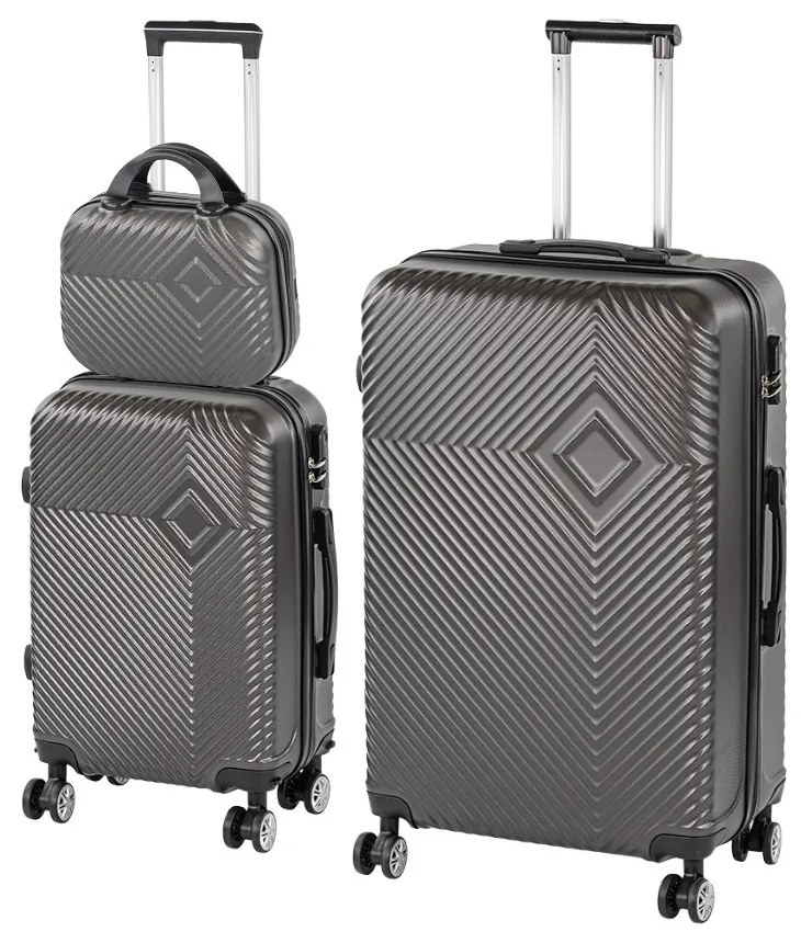 TraveLux Pro XVI gurulós bőrönd szett szürke