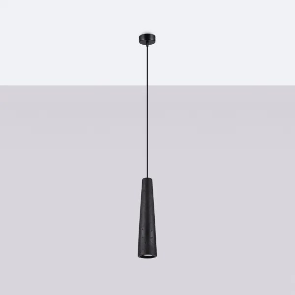 Lustră pe cablu Sollux SL.1355 ELECTRA 1xGU10/10W/230V beton/negru