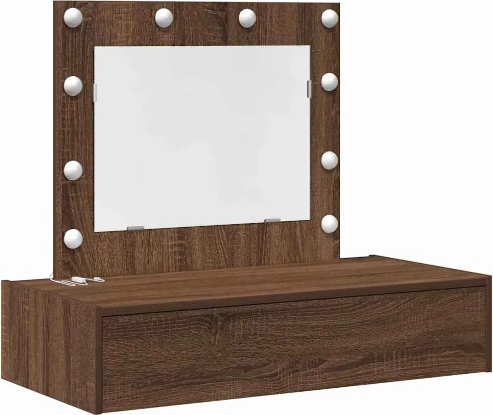 vidaXL Masă de Machiaj cu sertar Maro 83 x 40 x 70 cm Lemn compozit