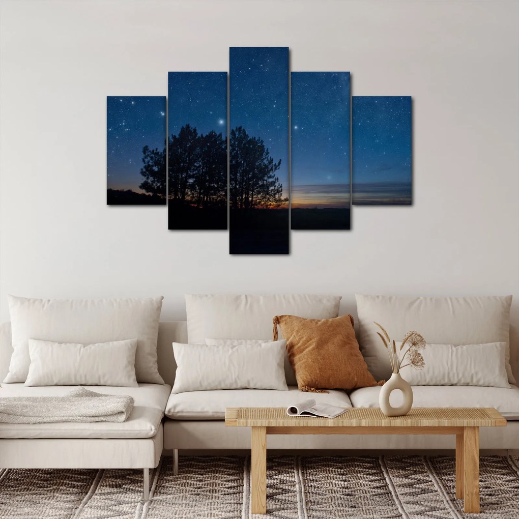 Tablou cu copaci noapte (150x105 cm)