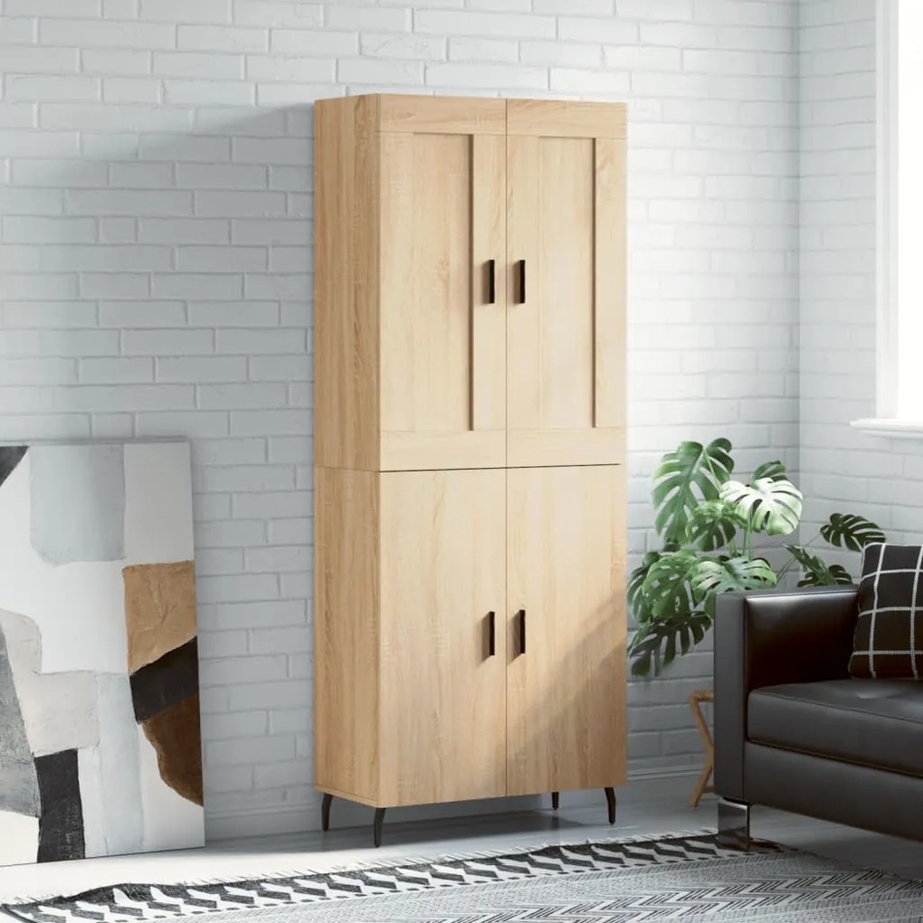 vidaXL Dulap înalt, stejar sonoma, 69,5x34x180 cm, lemn compozit