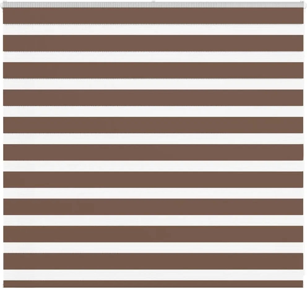vidaXL Jaluzea tip zebra maro lățime țesătură 155,9 cm poliester