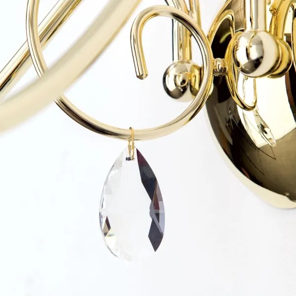 Aplică de cristal Orion WA 2-1093/2 ALESSIA 2xE14/40W/230V auriu