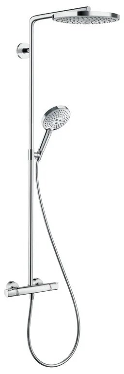 Coloana dus cu baterie si termostat Hansgrohe, Raindance Select S240, 2 jeturi, crom