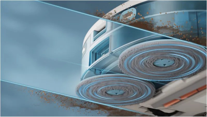 Aspirator robot și mop Philips XU5100/20, 4800 mAh, 10000 Pa, WiFi, navigare LDS, EPA 10, Curățare uscată / umedă, Bej