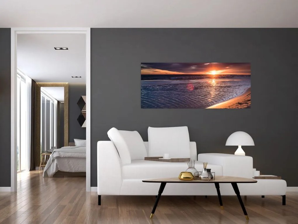 Tablou cu apus de soare (120x50 cm)