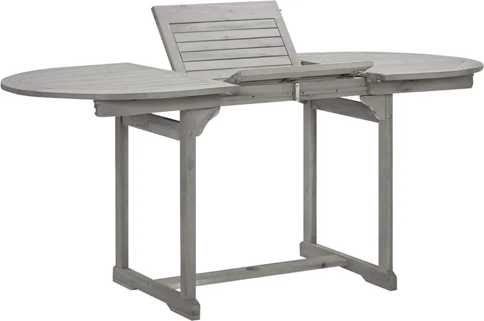 vidaXL Masă de grădină, (120-170)x80x75 cm, lemn masiv de acacia