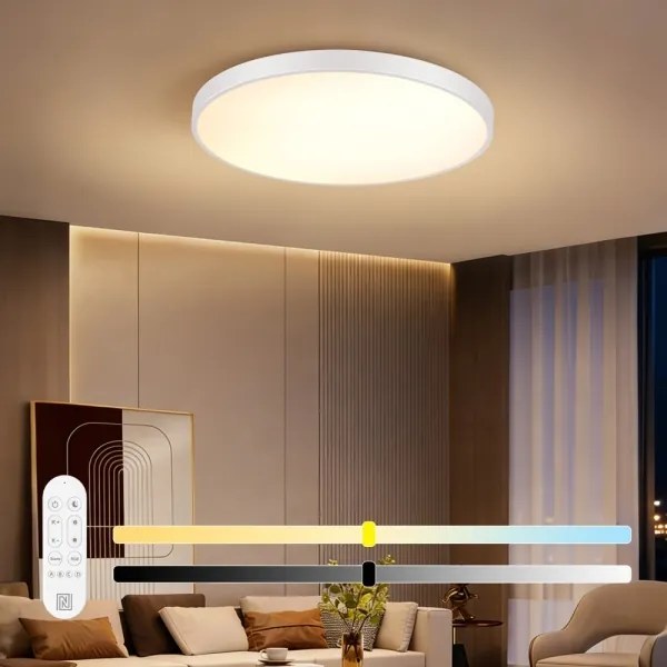 Immax NEO 07315L-LED Plafonieră reglabilă SEMPLICI 96W/230V diam. 80 cm Wi-Fi Tuya albă + telecomandă