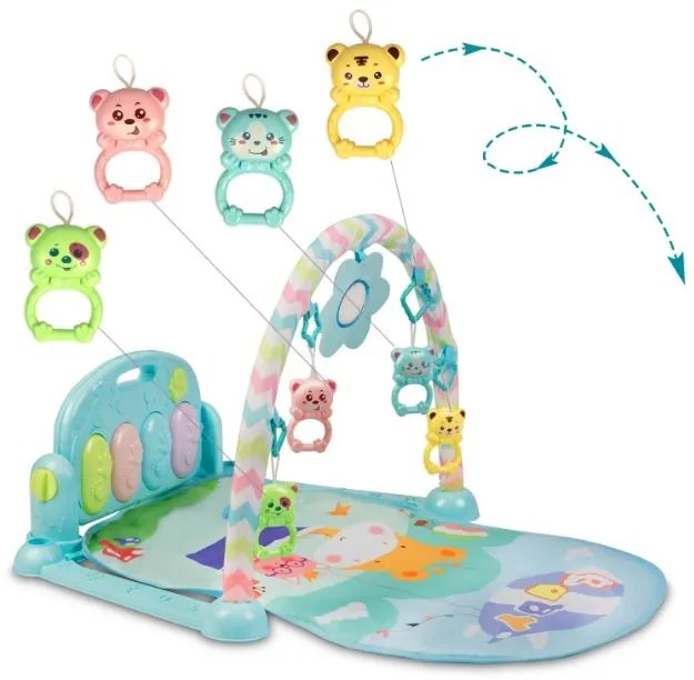 Saltea interactivă de joacă, cu pian, 3 în 1 Baby XXL
