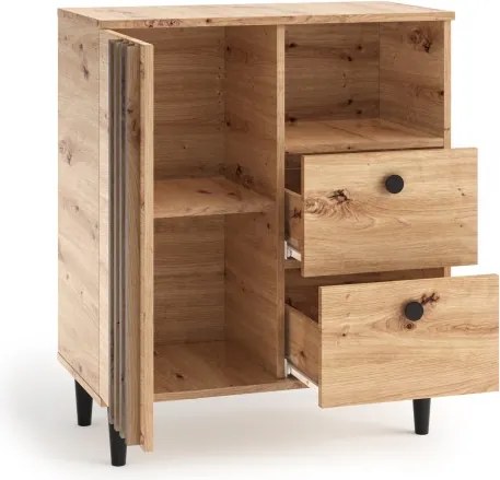 Comodă LIVIA 01 – 80x40x92.5 cm – Stejar Artisan