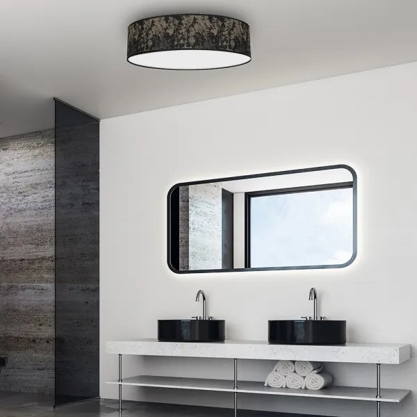 Plafonieră SATINO 3xE27/60W/230V neagră/aurie