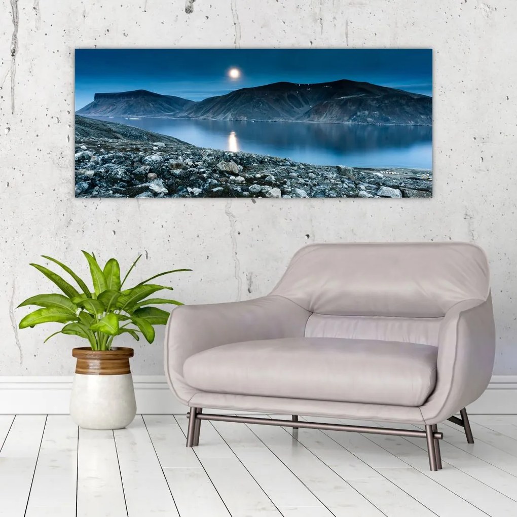 Tablou - Islanda noaptea (120x50 cm)