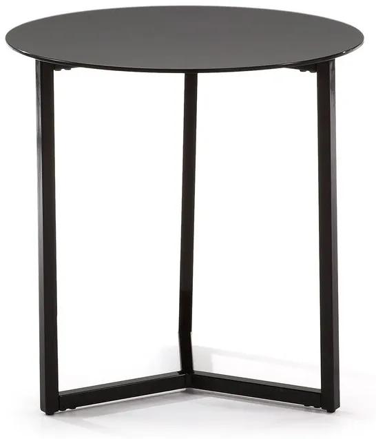 Masa laterală Quentin, negru, 50 x 50 x 50 cm