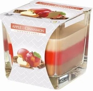 Lumânare la borcan Curcubeu Mere și scorțișoară, 170 g