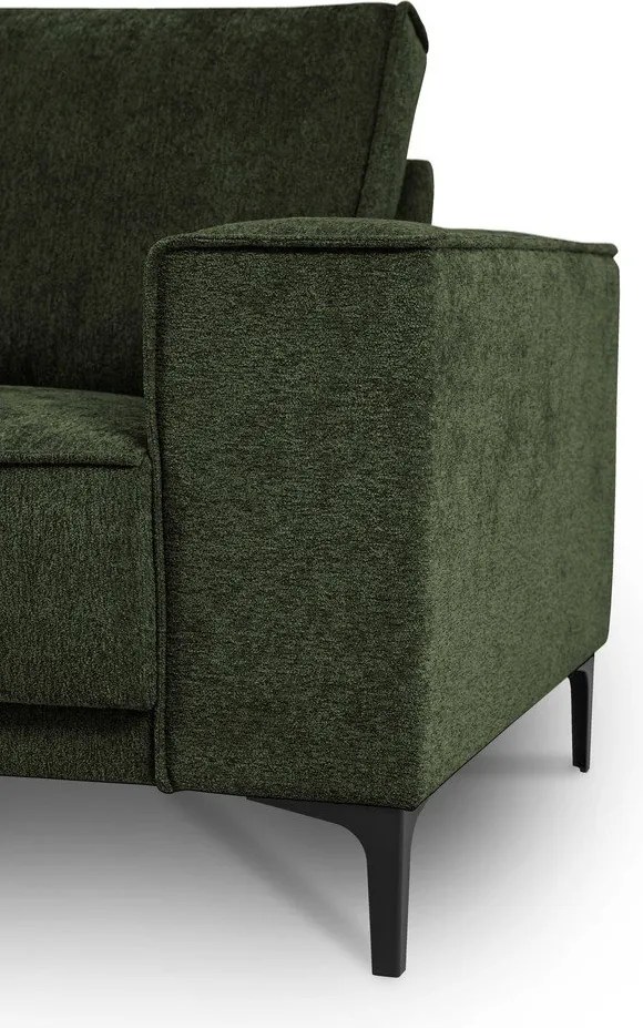 Colțar verde cu tapițerie din chenille (cu colț pe partea stângă/în formă de ”L”) Copenhagen – Scandic