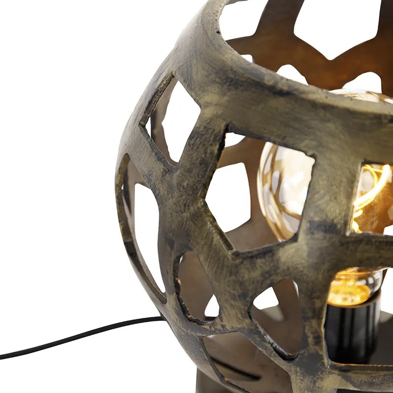 Lampă de masă industrială aur antic - Bobby