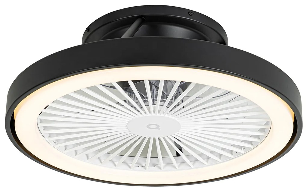 Ventilator de tavan inteligent negru cu LED si telecomanda - Dave