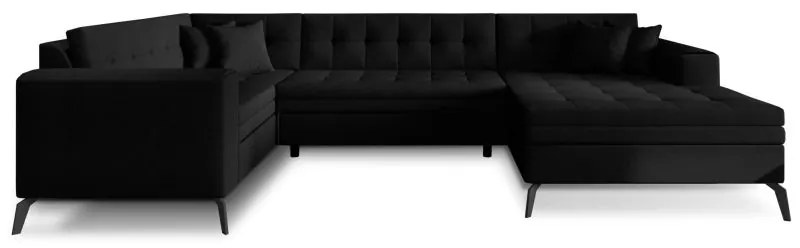 Colțar Montez 340cm negru