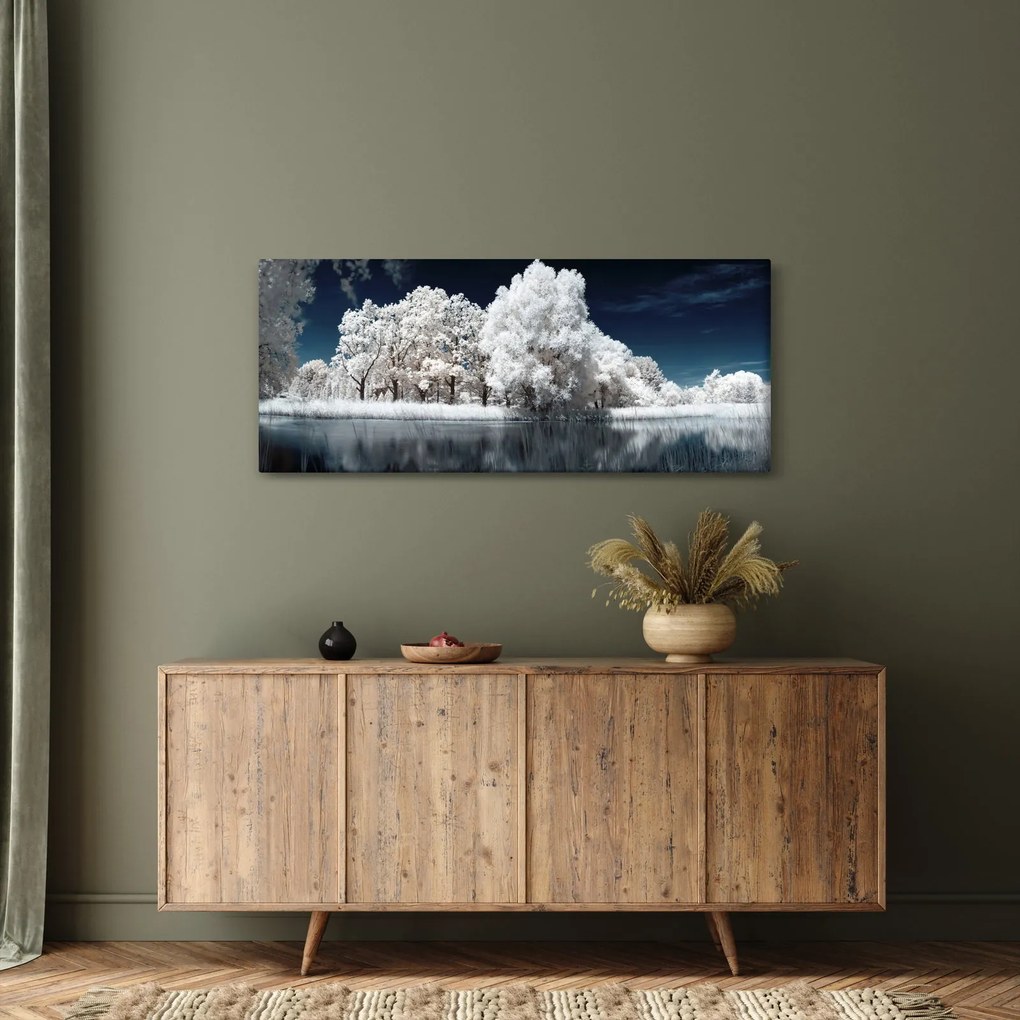 Tablou - Albă ca Zăpada Albă ca Zăpada Copaci (120x50 cm)