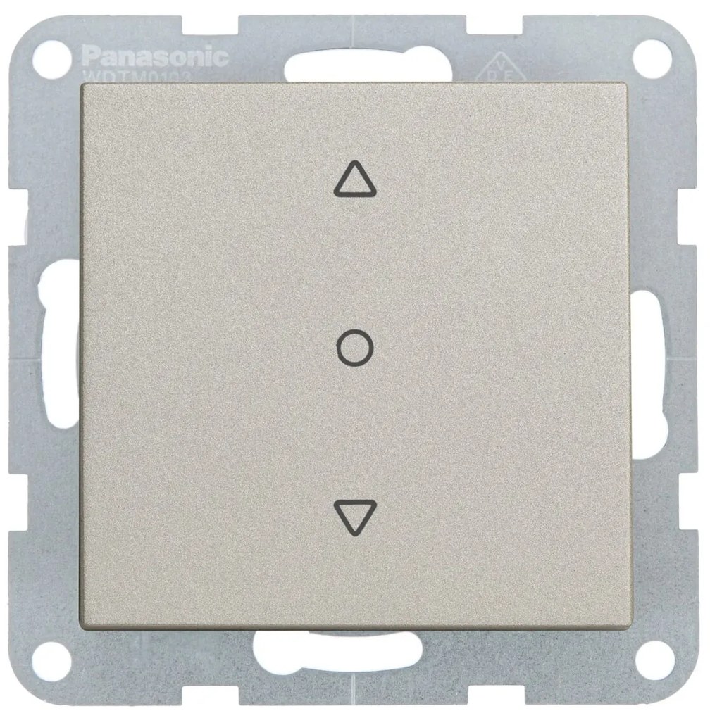Intrerupator jaluzele 10A, IP20, Bronz, Panasonic Karre Plus 55