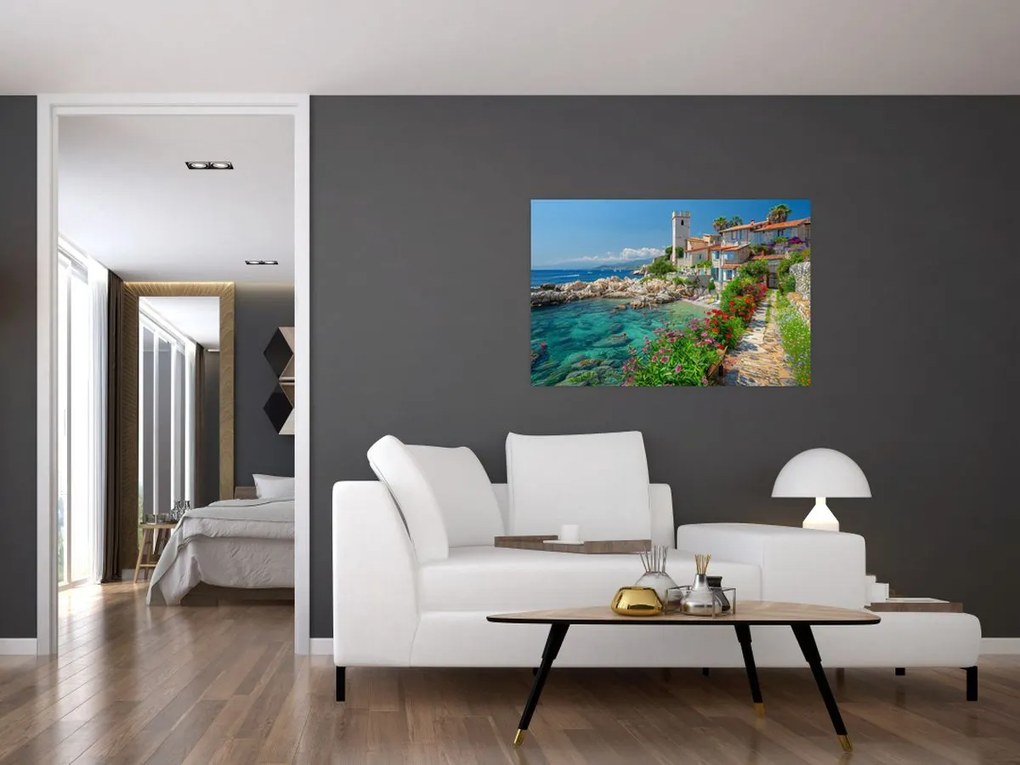 Tablou - Sat pitoresc de coastă (90x60 cm)