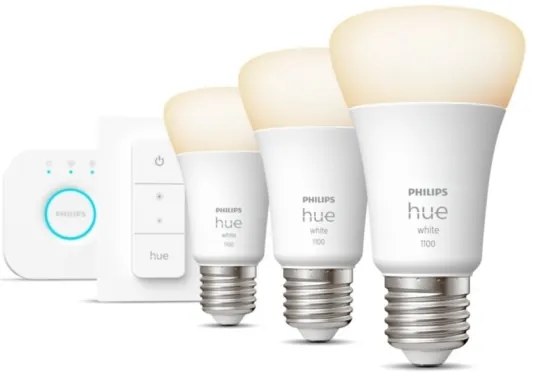 Set de bază Philips Hue WHITE 3xE27/9,5W 2700K + dispozitiv de interconectare