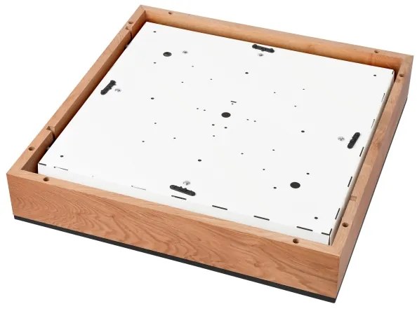 Plafonieră OAK SQUARE 4xE27/15W/230V 48x48 cm stejar/negru