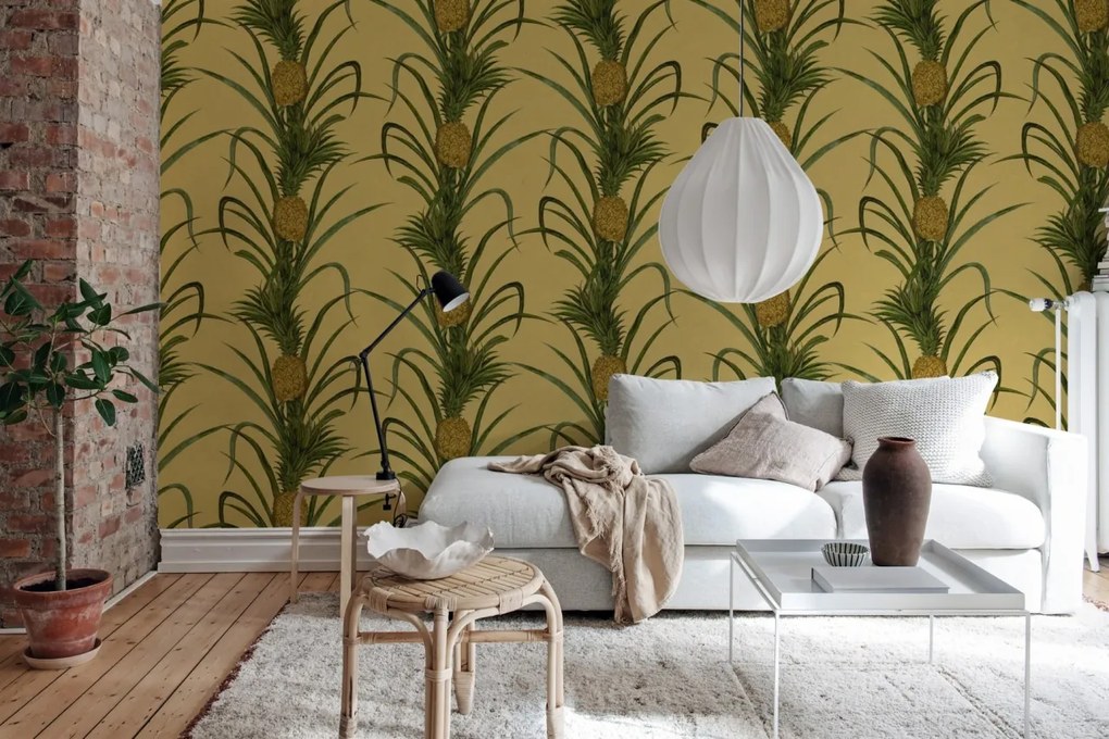 Tapet Pineapple, Sunshine, Rebel Walls