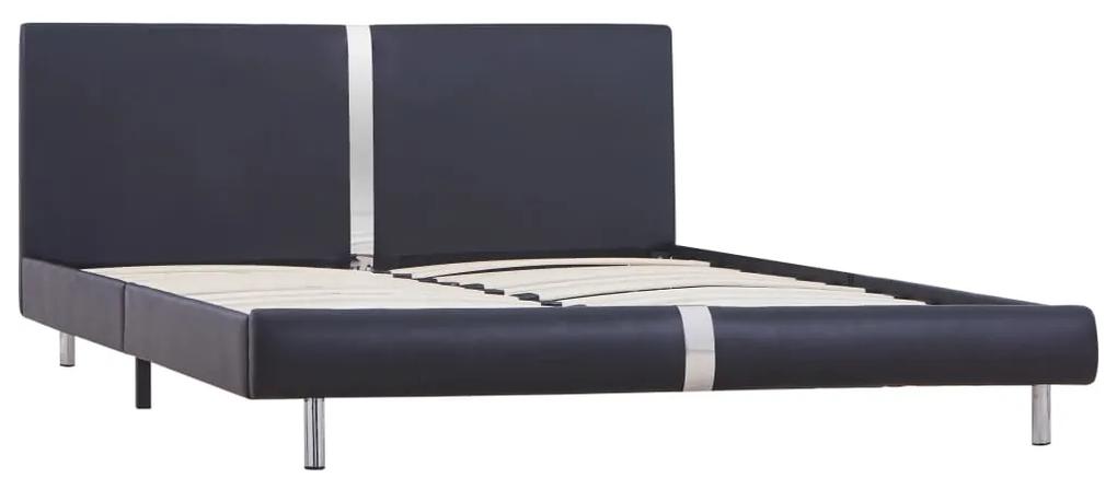 280830 vidaXL Cadru de pat, negru, 180 x 200 cm, piele ecologică