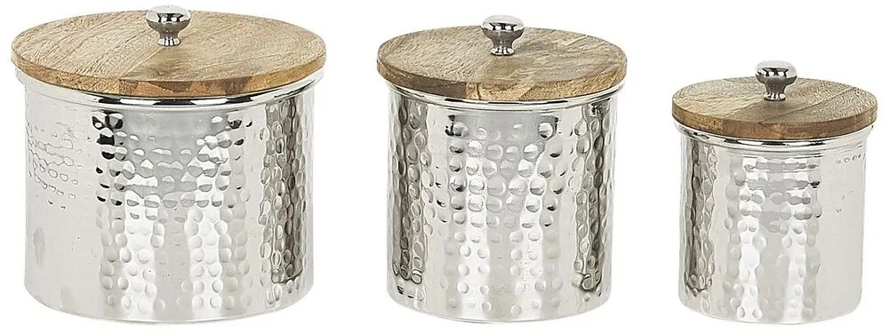 Set 3 recipiente decorative Asdis (argintiu). 1077396