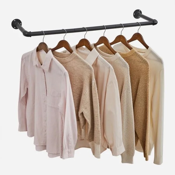 Cuier de perete pentru umerașe LINEA, negru