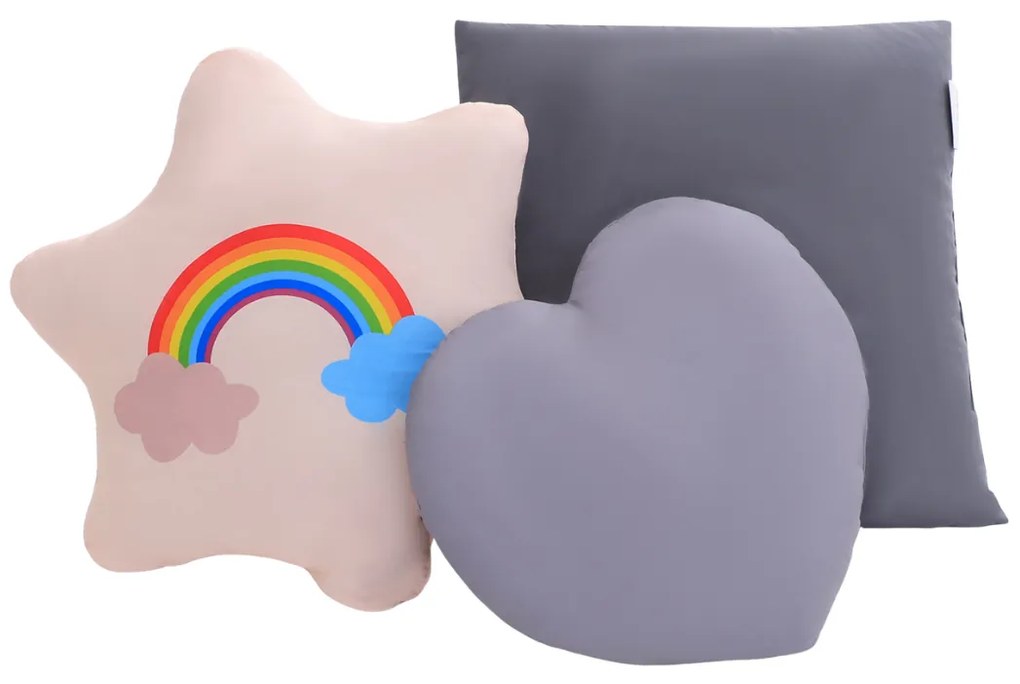 Cort tip teepee pentru copii JULIUS, 120x120x160cm, alb/gri Jurhan