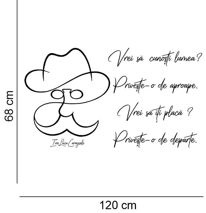 Sticker perete citat Ion Luca Caragiale