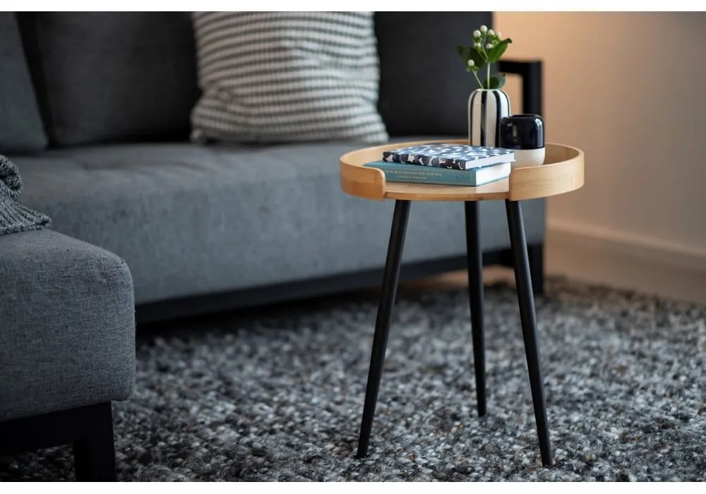 Măsuță auxiliară rotundă din bambus ø 40 cm Loft – Wenko