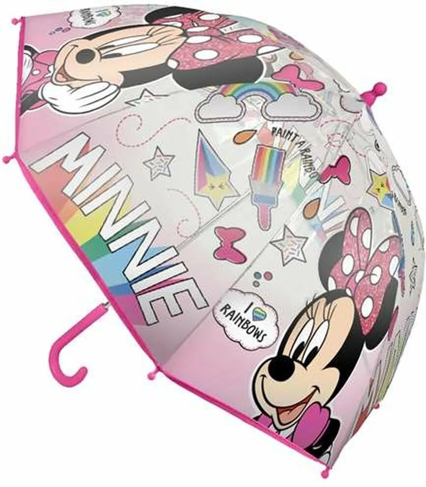 Umbrelă Minnie Mouse Roz Metal PoE