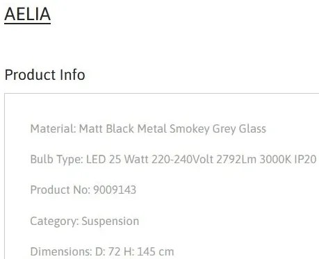 Lustra cu 6 pendule LED design modern AELIA