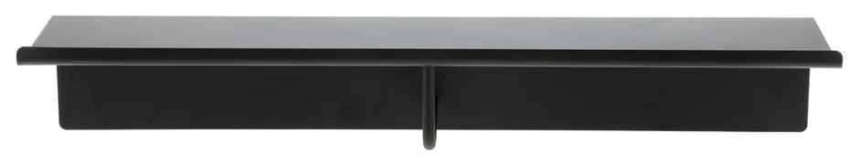 Cuier de perete negru cu raft din oțel 21,5 cm A-Coat – Zone