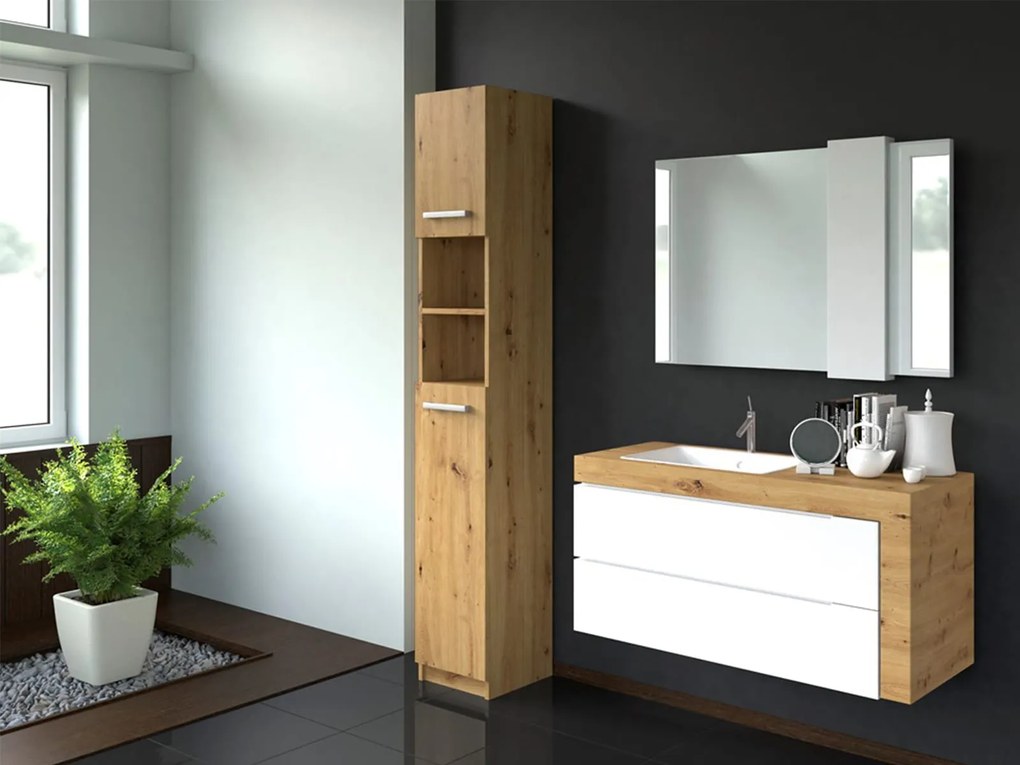 Dulap de baie Lotos S30 Stejar