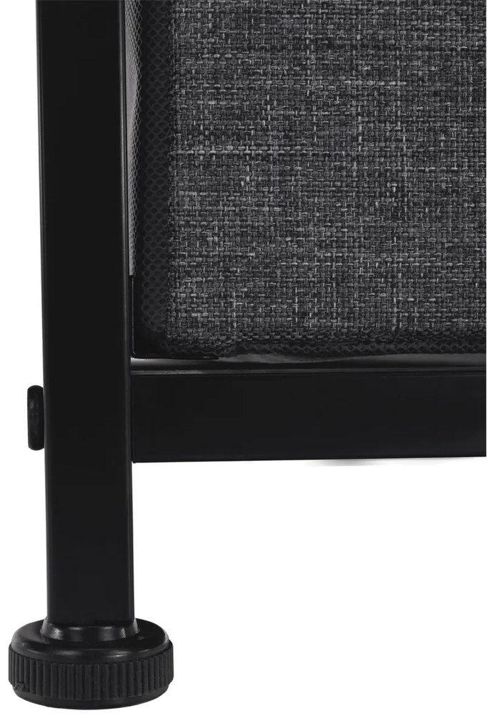 Comodă cu sertare din material textil PALMERA,negru