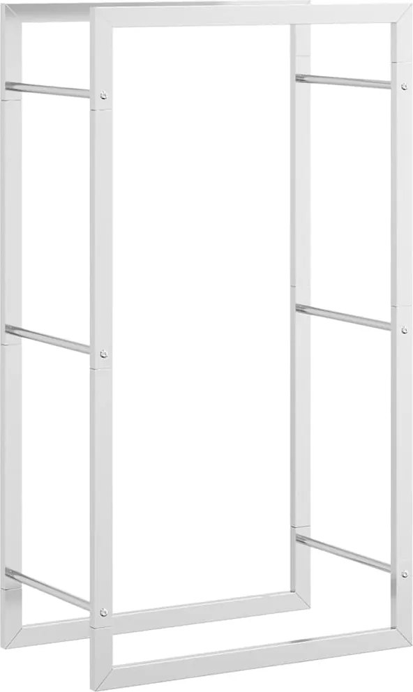 vidaXL Suport pentru lemne de foc, 50x28x94 cm, oțel inoxidabil