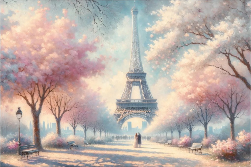 Tablou – Primăvară la Paris (90x60 cm)