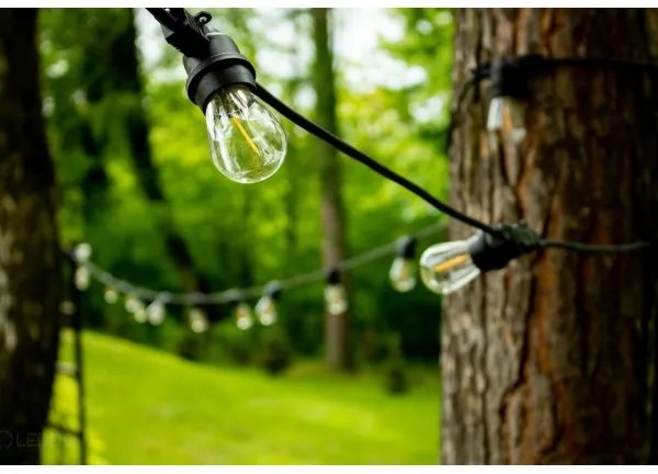 Lanț decorativ de exterior MIMOSA 20xE27/1,3W/230V IP44 10m