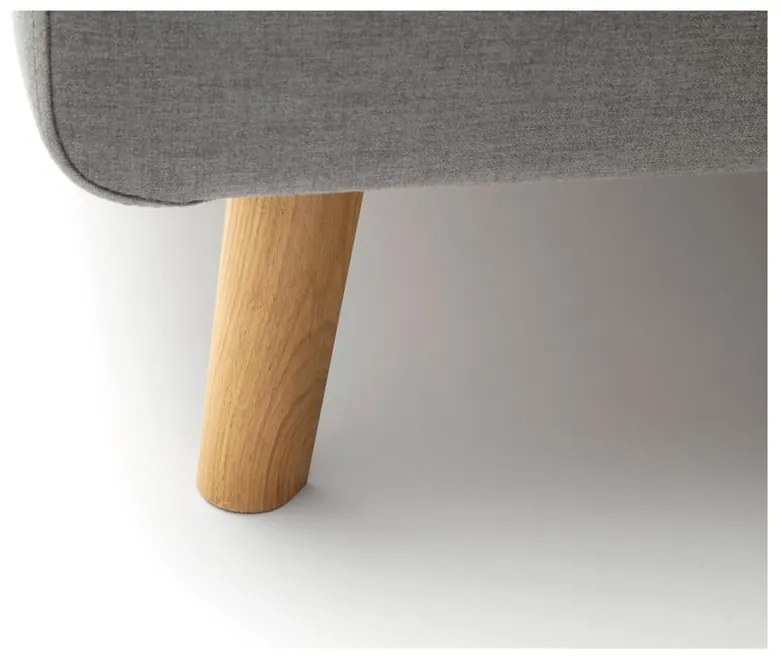 Pat matrimonial gri tapițat cu spațiu de depozitare cu somieră 180x200 cm Mattis – Meise Möbel