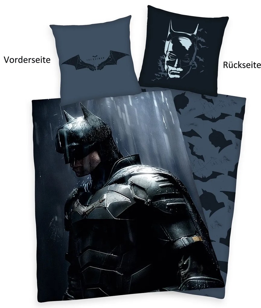 Lenjerie de pat din bumbac Herding The Batman, 135 x 200 cm, 80 x 80 cm