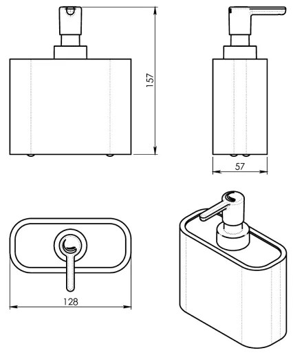 Dozator de săpun Gedy NINFEA negru/bambus