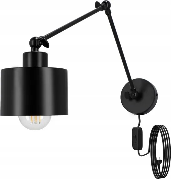 Aplica de perete 1xE27/20W/230V neagră