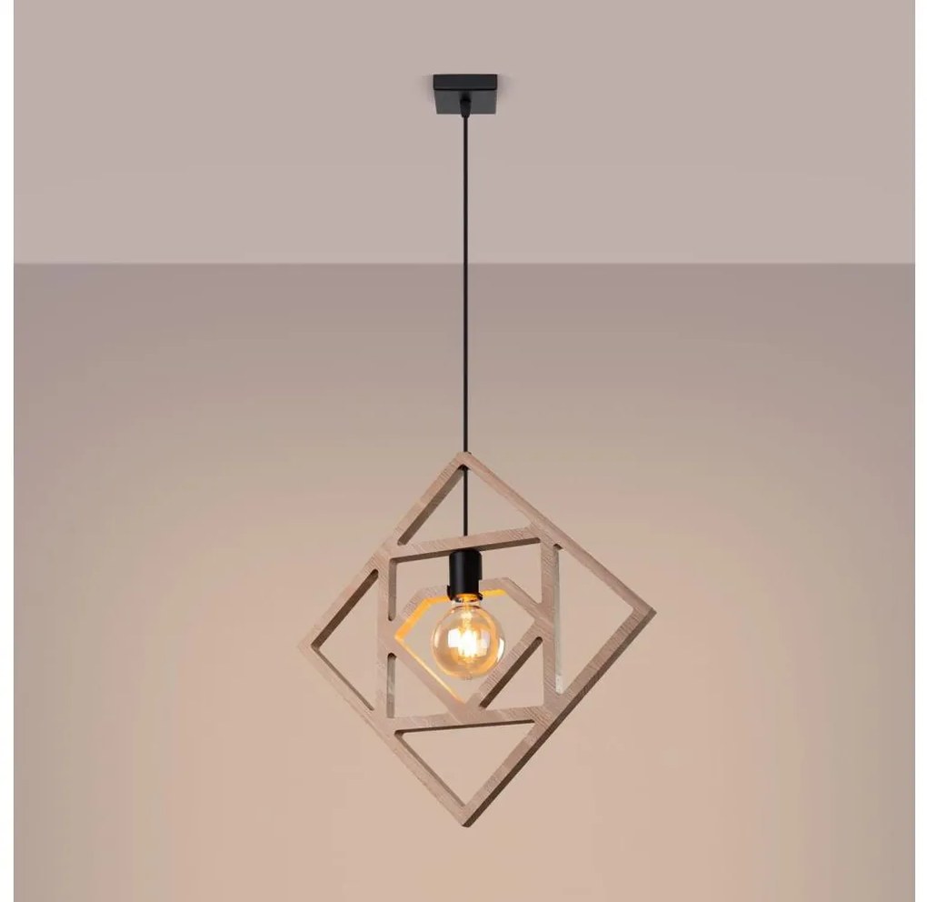 Lustră pe cablu Sollux SL.1757 CARO 1xE27/15W/230V fag