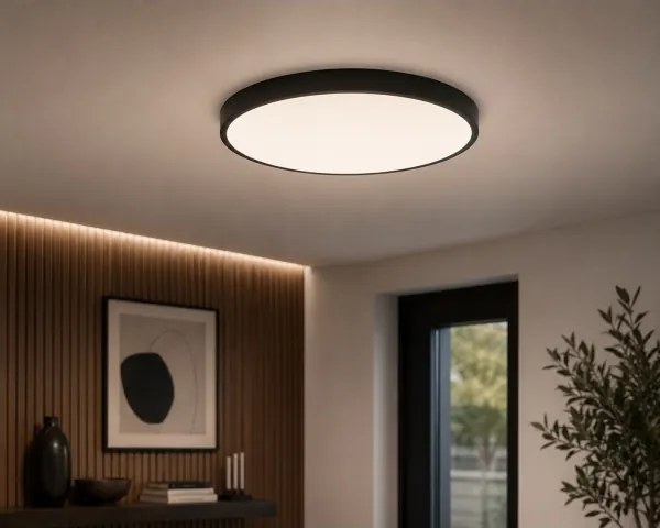 Plafonieră LED Brilagi ZENNA pentru baie, 24W, 230V, Ø 35 cm, IP44, negru