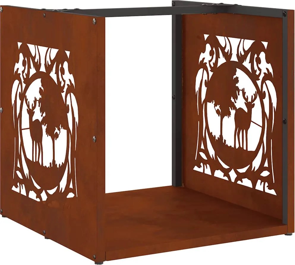 vidaXL Suport pentru lemne de foc 40x40x40 cm Oțel pentru intemperii